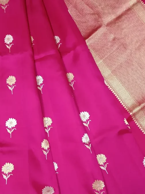 Rani Magenta Banarasi Saree | 100% Pure Silk Wedding Saree