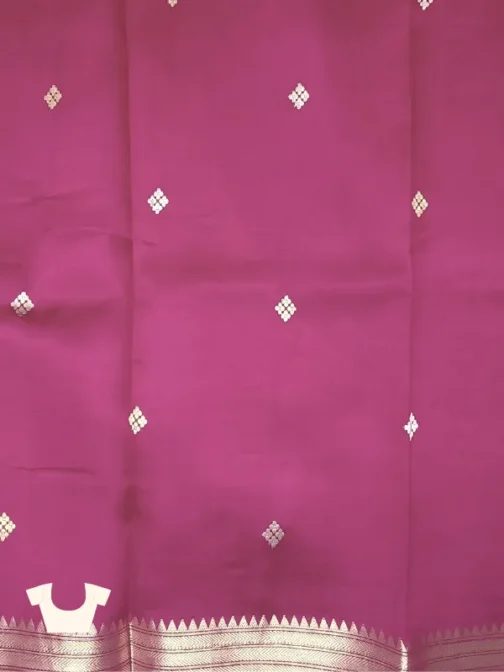 100% Pure Silk Rani Magenta Banarasi Saree | Handloom Wedding Saree