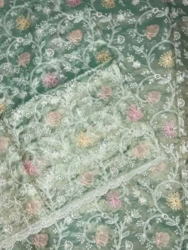 Deep Forest Green Banarasi Silk Saree