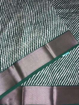 Deep Teal Green Chanderi Silk Saree