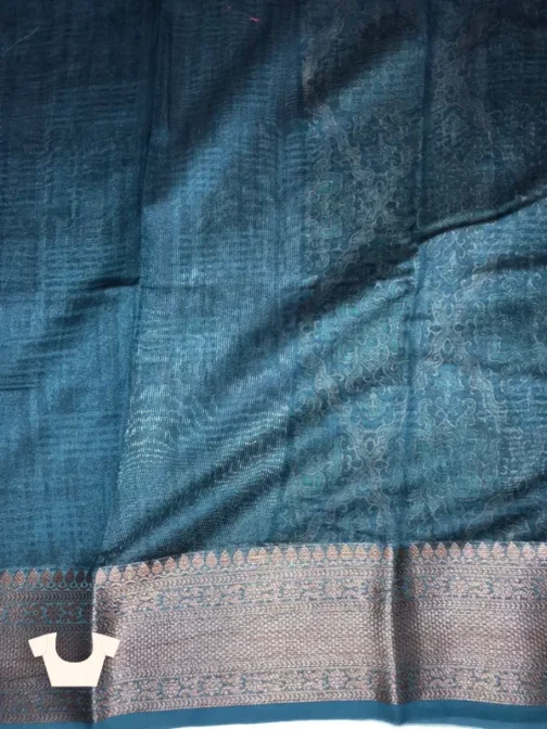 Muted Sea Green Banarasi Silk Saree