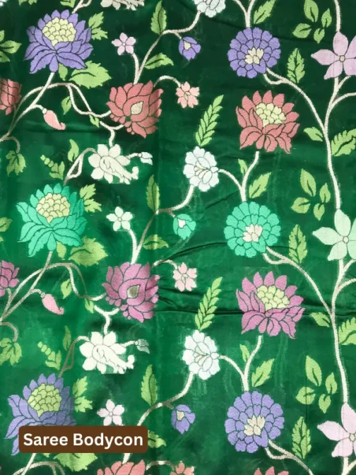Royal Green Banarasi Silk Saree with Golden Zari
