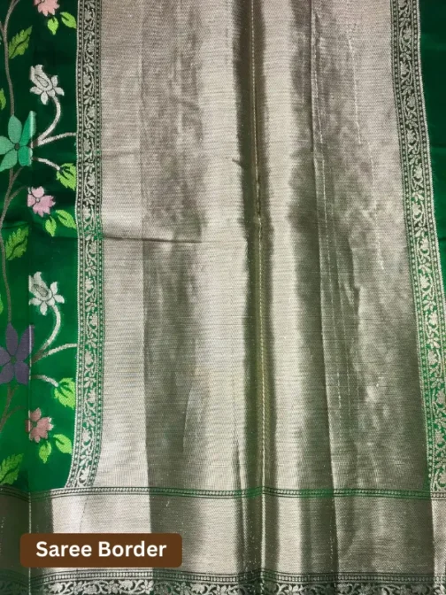 Royal Green Banarasi Silk Saree with Golden Zari