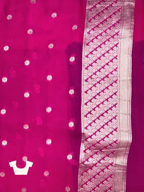 Dual-Tone Banarasi Silk Saree in Purple and Magenta
