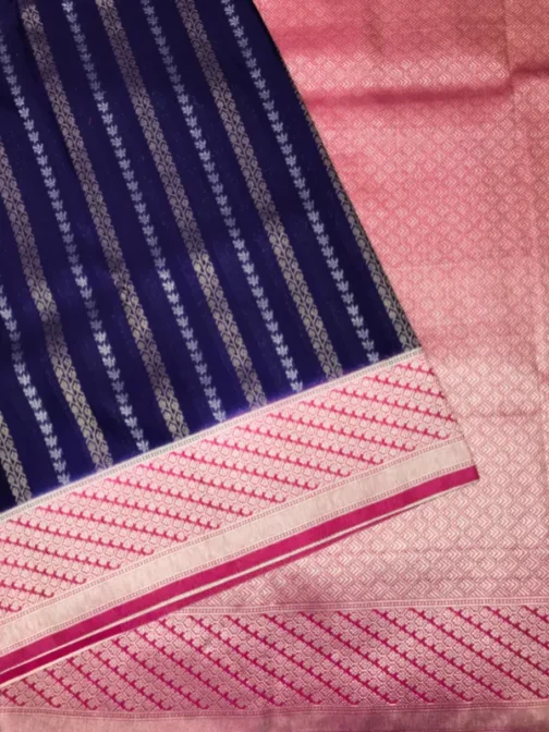 Dual-Tone Banarasi Silk Saree in Purple and Magenta