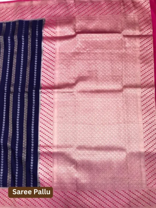 Dual-Tone Banarasi Silk Saree in Purple and Magenta