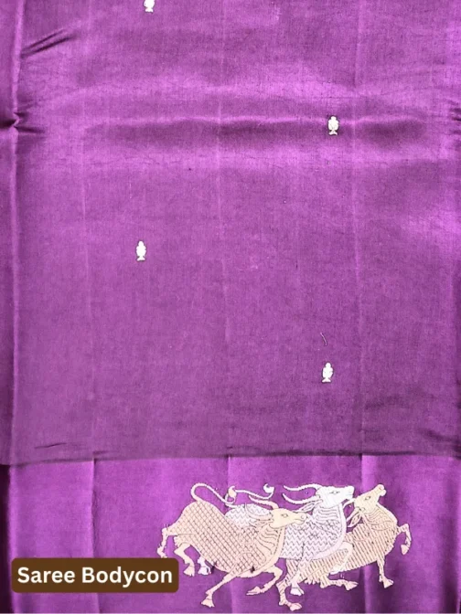 Royal Purple Banarasi Saree  in 100% Pure Silk