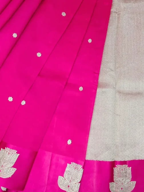Fuchsia Pink Banarasi Saree