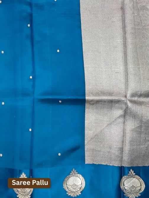 Peacock Blue Banarasi Saree