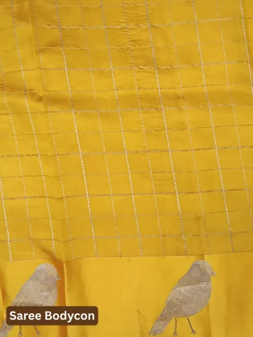 100% Pure Silk Mustard Gold Banarasi Saree | Handloom Wedding Saree