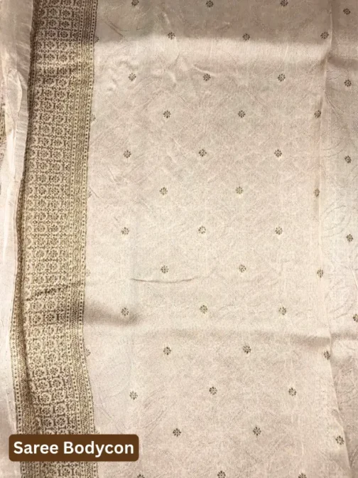 Pastel Peach Chanderi Meenakari Saree