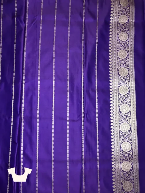 Royal Purple Satin Silk Saree | Elegant Banarasi Saree 2025
