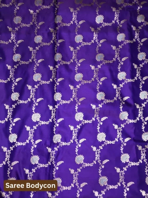 Royal Purple Satin Silk Saree | Elegant Banarasi Saree 2025