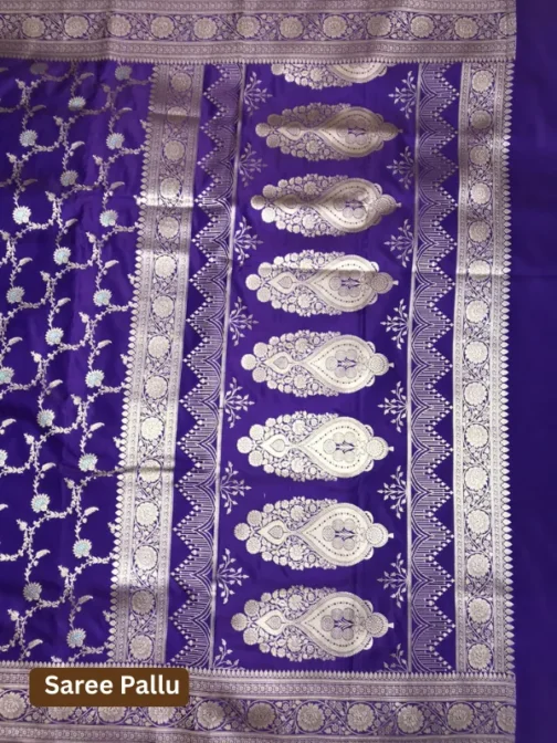 Royal Purple Satin Silk Saree | Elegant Banarasi Saree 2025