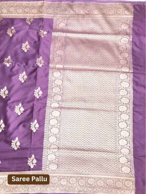 Dusty Rose Satin Silk Saree