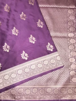 Dusty Rose Satin Silk Saree