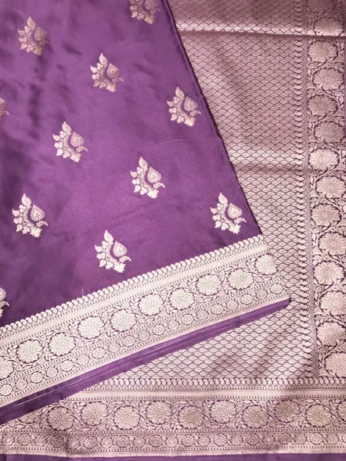 Dusty Rose Satin Silk Saree
