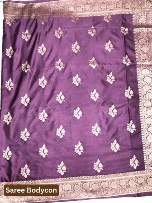 Dusty Rose Satin Silk Saree