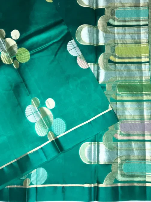 Sea Green Teal Silk Saree with Zari Detailing | Elegant Festive & Party Wear Saree