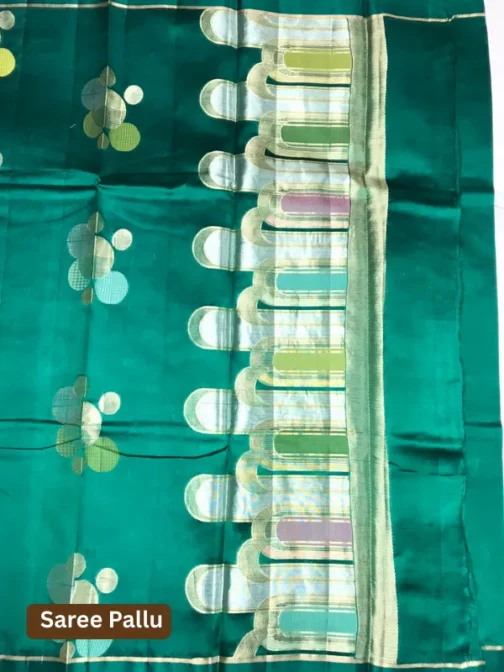 Sea Green Teal Silk Saree with Zari Detailing | Elegant Festive & Party Wear Saree
