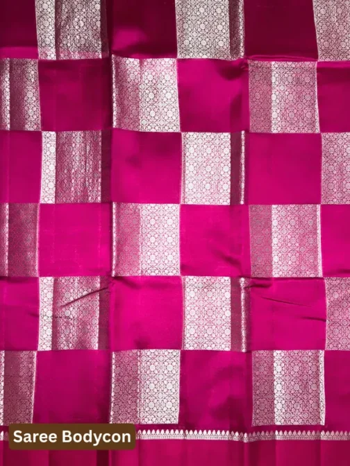 Rani Pink Silk Saree with Zari Border | Bridal & Festive Wear Saree