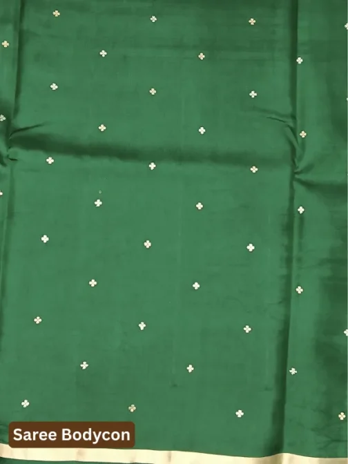100% Pure Silk Deep Forest Green Banarasi Saree