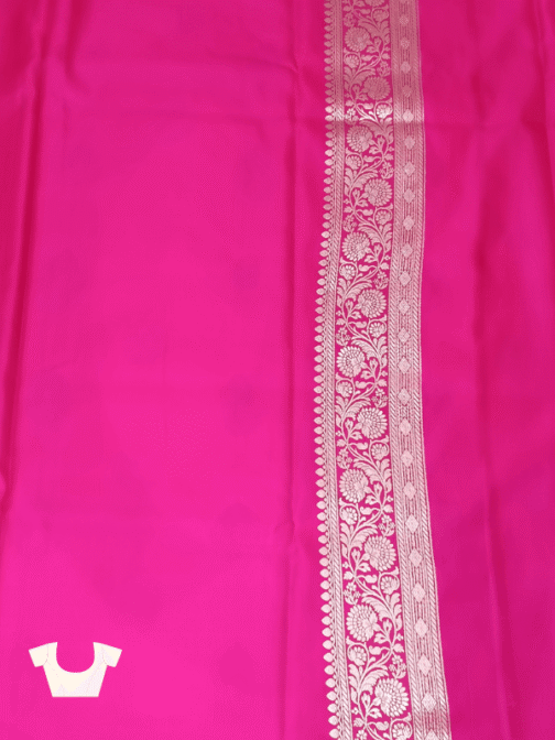 Satin Meenakari Banarasi Saree | Pink Zari Woven Silk Saree